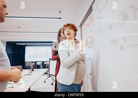 Successful business team collaborating on strategic planning and problem solving. Stock Photo