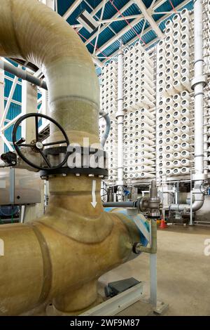 The reverse osmosis equipment in a desalination plant Stock Photo - Alamy