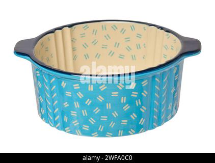 Ceramic dish for baking food on isolated background Stock Photo
