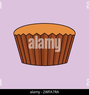 Simple Cupcake Vector Icon Illustration Cake Stock Vector