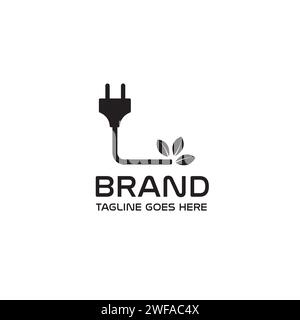 seamless electric logo design vector Stock Vector