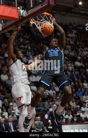 Blacksburg, VA, USA. 29th Jan, 2024. during the NCAA basketball game between the Duke Blue Devils and the Virginia Hokies at Cassell Coliseum in Blacksburg, VA. Jonathan Huff/CSM (Credit Image: © Jonathan Huff/Cal Sport Media). Credit: csm/Alamy Live News Stock Photo