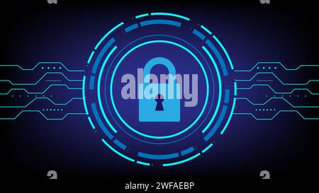Technology security network protection background, stock vector Stock Vector