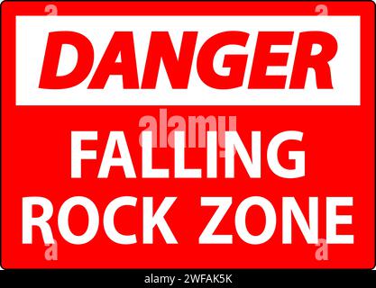 Danger Sign, Falling Rock Zone Stock Vector