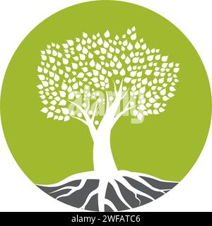 family tree logo vector template Stock Vector