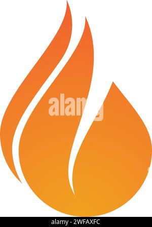 Fire flame Logo Template vector icon Oil, gas and energy logo concept Stock Vector