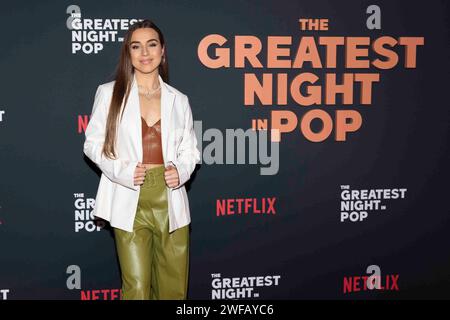 Los Angeles, USA. 29th Jan, 2024. Enola Bedard attends the arrivals of the premiere of Netflix's THE GREATEST NIGHT IN POP at The Egyptian Theater in Los Angeles, CA on January 29, 2024. (Photo by Corine Solberg/SipaUSA) Credit: Sipa USA/Alamy Live News Stock Photo