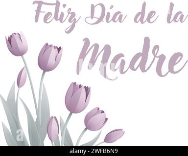 Mothers Day Spanish Feliz Dia De La Madre Design Stock Vector