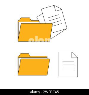 y2k interface, retro groovy psychedelic, computer file folder document Stock Vector