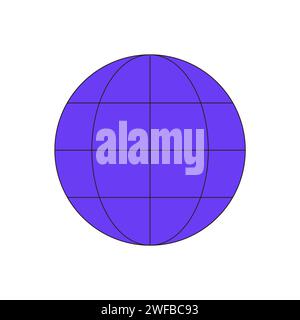 Purple planet, internet icon, web interface icon web vector illustration Stock Vector