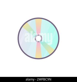 y2k interface, Icon, laserdisc DVD interface element vector Stock Vector