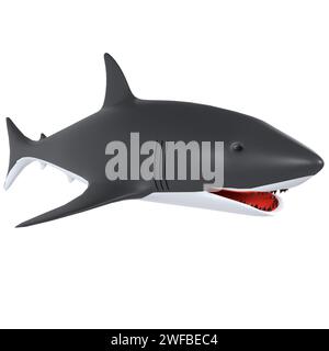 Shark isolated on white background. High quality 3d illustration Stock Photo