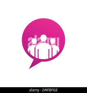 Community, network and social icon design template Stock Vector