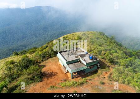 The Brahmagiri Hills are located in the Wayanad District of Kerala and in the Koduk District of Karnataka. Stock Photo