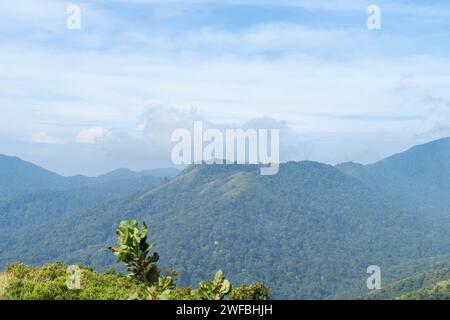 The Brahmagiri Hills are located in the Wayanad District of Kerala and in the Koduk District of Karnataka. Stock Photo