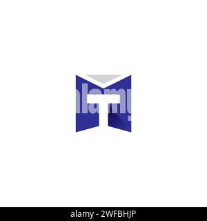 MT Logo Vector. Letter TM Initial Logo Design Stock Vector