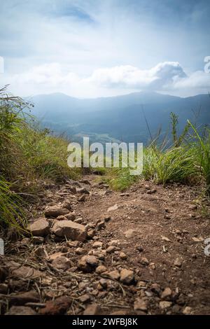 The Brahmagiri Hills are located in the Wayanad District of Kerala and in the Koduk District of Karnataka. Stock Photo