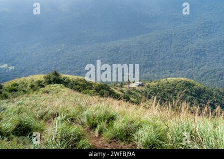 The Brahmagiri Hills are located in the Wayanad District of Kerala and in the Koduk District of Karnataka. Stock Photo