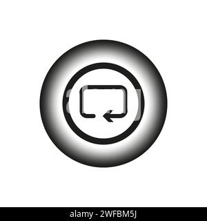 Control repeat icon. Vector illustration. EPS 10. Stock image. Stock Vector