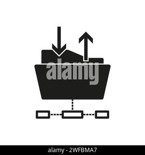 File transfer protocol icon. Vector illustration. EPS 10. Stock image. Stock Vector