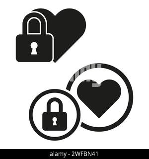 Love lock icon. Sign symbol. Vector illustration. EPS 10. Stock image. Stock Vector