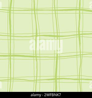 Hand Drawn Irregular Geometric Pattern with doodle freehand grid. Unique green, pale brush shapes and borders. y2k grunge Simple Design Element, Vecto Stock Vector