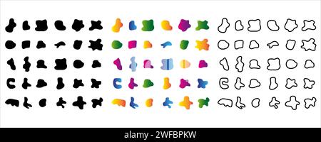 Colored spots set. Watercolour banner. Geometric background. Vector illustration. stock image. EPS 10. Stock Vector