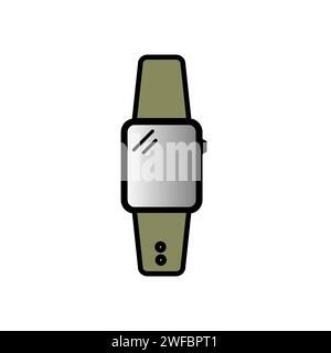 watch icon. Time clock. Modern technology. Vector illustration. stock image. EPS 10. Stock Vector