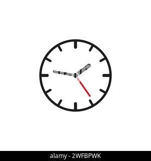 Round clock. Time clock. Deadline concept. Vector illustration. EPS 10. Stock Vector