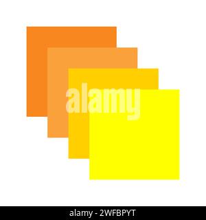 Yellow design palette. Colored squares icons. Hand art. Computer paint. Simple pattern. Vector illustration. Stock image. EPS 10. Stock Vector