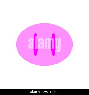 Pig nose sign. Pink symbol. Logo element. Fun character. Animal design. Simple art. Vector illustration. Stock image. EPS 10. Stock Vector