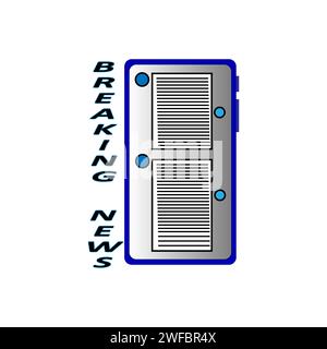 News columns icon phone. Cover page. Vector illustration. stock image. EPS 10. Stock Vector