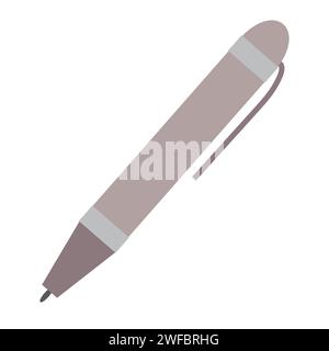 Ballpoint icon. Study symbol. Calligraphy symbol. Business background. Gray sign. Vector illustration. Stock image. EPS 10. Stock Vector
