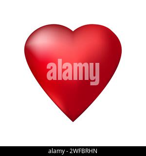 Red heart icon. Design element. Love symbol. Romantic background. Valentine day. Vector illustration. Stock image. EPS 10. Stock Vector