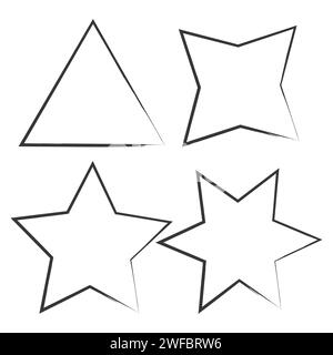 Ink angle silhouette. Geometric figure icon. Basic math element. School education. Vector illustration. Stock image. EPS 10. Stock Vector