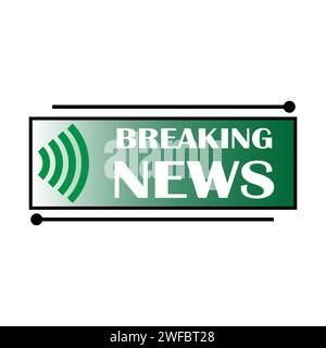 Breaking news green. Vector illustration. stock image. EPS 10. Stock Vector