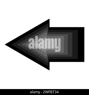 Left arrow icon. Black and gray color sign. Business art design. Navigation background. Vector illustration. Stock image. EPS 10. Stock Vector