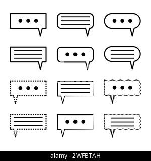 message frames. Geometric shape. Chat message icon. Vector illustration. stock image. EPS 10. Stock Vector