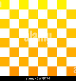 Orange and yellow checkerboard. Gradient effect. Hand drawn art. Design element. Vector illustration. Stock image. EPS 10. Stock Vector