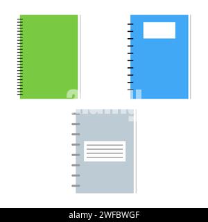 colored notebooks. Vector illustration. stock image. EPS 10. Stock Vector