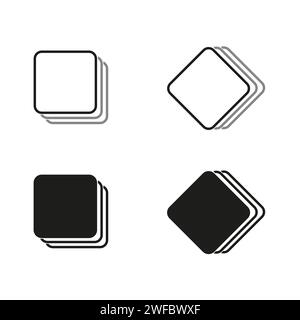 Rhombuses icon. Line art icon. Geometric texture. Vector illustration. Stock image. EPS 10. Stock Vector