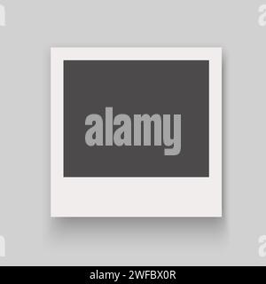 Isolated photo frame blank on lilac background. Happy time symbol. Vintage illustration. Vector illustration. Stock image. EPS 10. Stock Vector