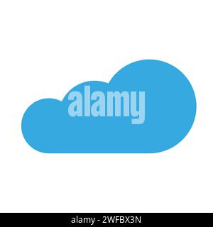 Simple blue cloud icon. Nature background. Service concept. Emblem for weather forecast. Vector illustration. Stock image. EPS 10. Stock Vector