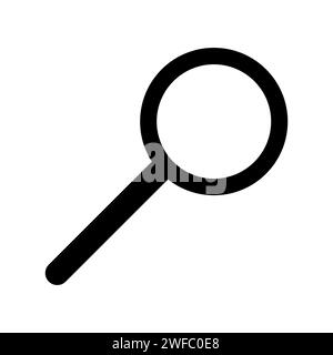 Magnifying glass icon. Search process. Simple flat picture. Isolated object. Hand drawn. Vector illustration. Stock image. EPS 10. Stock Vector