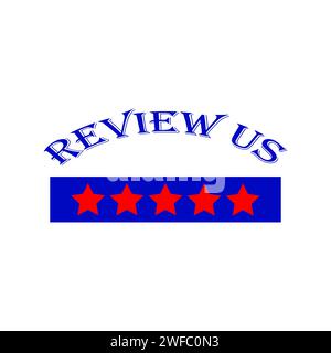 Star review us. Marketing concept. High quality vector. Vector illustration. stock image. EPS 10. Stock Vector