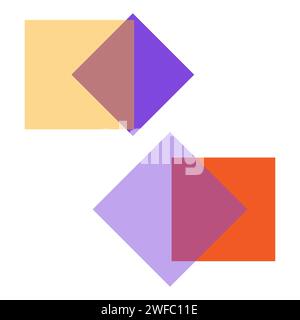 Colored squares rhombuses. Business elements. Logo template. Business strategy. Vector illustration. Stock image. EPS 10. Stock Vector
