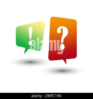 Solution concept. Social media concept. Answer question sign. Quiz message. Faq symbol concept. Vector illustration. EPS 10. Stock Vector