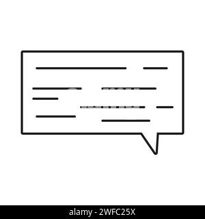 Rectangle dialogue frame. Chat box. Message window. Line dashed style. Outline element. Vector illustration. Stock image. EPS 10. Stock Vector