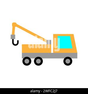 Excavator car. Farm transport. Cartoon art. Kids wallpaper design. Vehicle type. Vector illustration. Stock image. EPS 10. Stock Vector