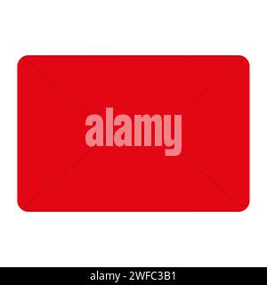 Red envelope icon. Send logo. Letter symbol. Template design. Communication background. Vector illustration. Stock image. EPS 10. Stock Vector